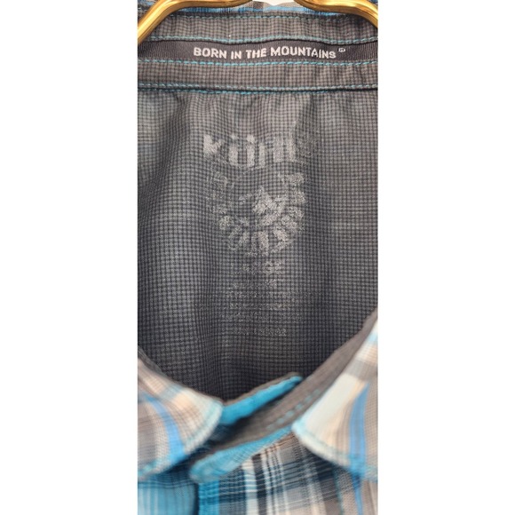 Men's Kuhl Short Sleeve Button Up Blue Large - Picture 9 of 11